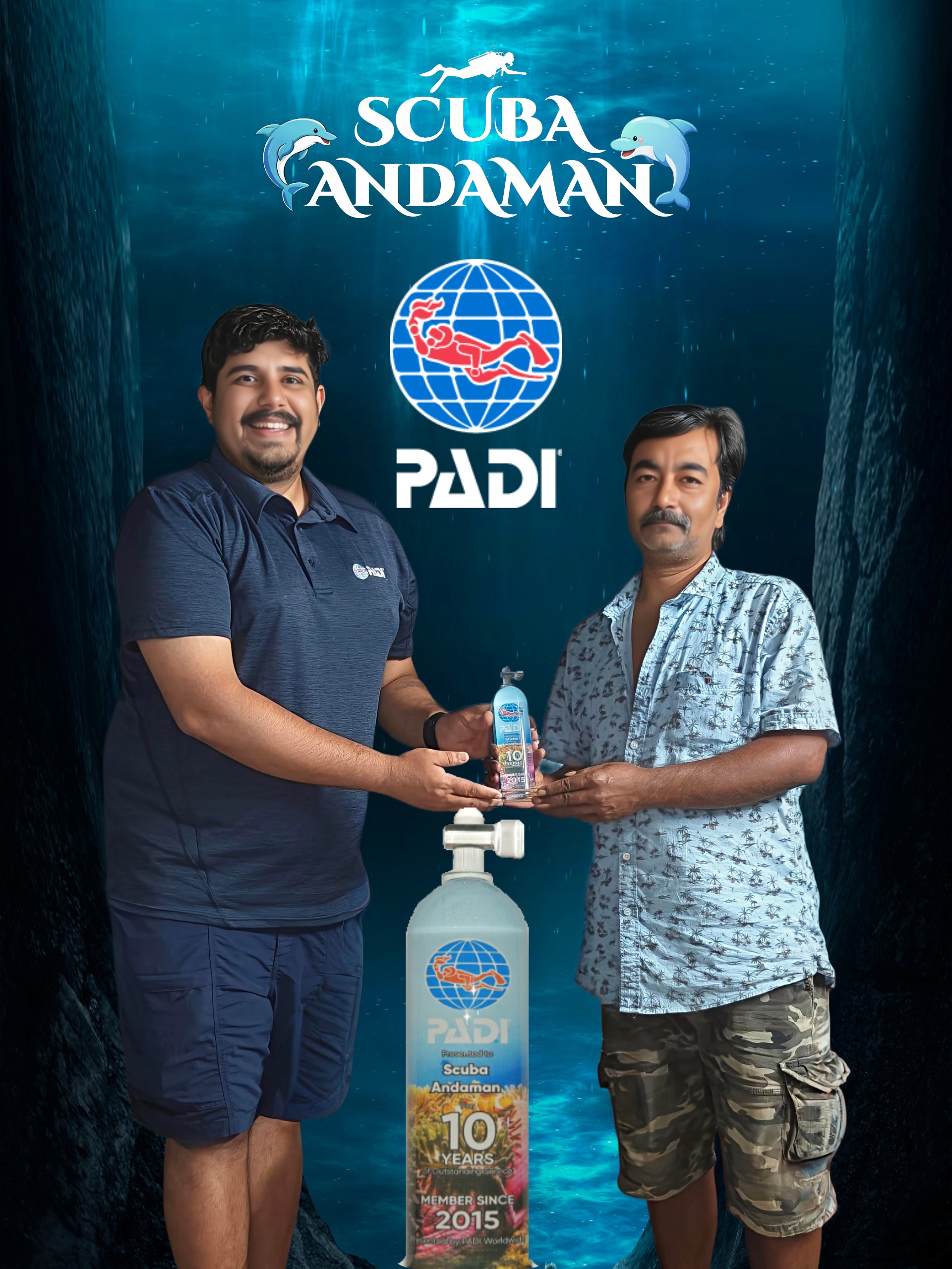 PADI 10 Year Award Scuba Andaman